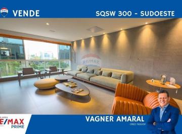 Apartamento · 182m² · 4 Quartos · 3 Vagas · SQSW 300 BLOCO K ALTO PADRÃO DE REFORMA VAZADO ANDAR ALTO