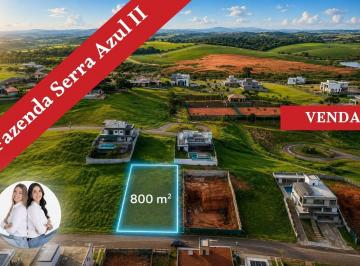 Terreno · 800m² · Fazenda Serra Azul - Terreno com Projeto incluso à venda no Condomínio Fazenda Serra Azul II – Itupe