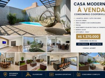 Casa de 3 quartos, Vicente Pires · Casa Moderna à Venda no Condomínio Cooperville - 26 de Setembro-não financia - aceita troca