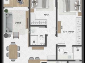 29013cf3 · Apartamento, 2 dormitórios, 101.87 m², em Santo Antônio de Lisboa