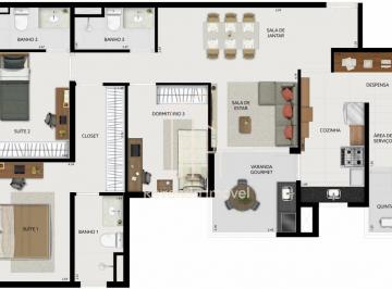 Apartamento · 96m² · 3 Quartos · Apartamento com 3 dormitórios e Lazer completo