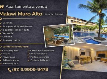 Apartamento de 2 quartos, Ipojuca · APARTAMENTO À VENDA NO MALAWI MURO ALTO BEACH HOUSE EM MURO ALTO-IPOJUCA/PE