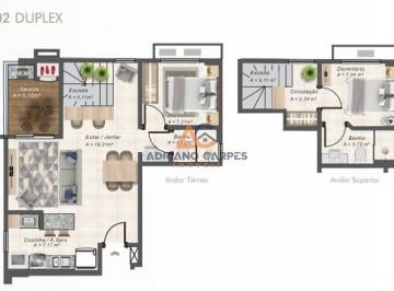 Apartamento · 128m² · 2 Quartos · 1 Vaga · APARTAMENTO DUPLEX 2 QUARTOS SENDO 1 SUÍTE A 300M DA PRAIA DA ARMAÇÃO EM PENHA