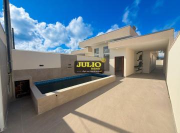 Casa · 89m² · 2 Quartos · 3 Vagas · CASA NOVA COM PISCINA À VENDA NO JARDIM PRAIA GRANDE – MONGAGUÁ/SP!