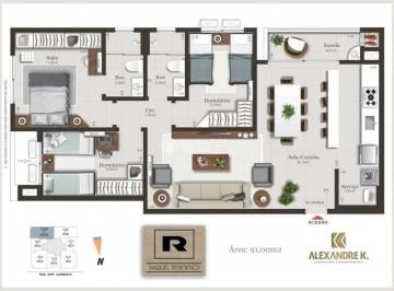 Apartamento · 91m² · 3 Quartos · 1 Vaga · Apartamento à venda com 3 dormitórios (1 suíte) na Pedra Branca - Palhoça/SC | Sacada com churrasque