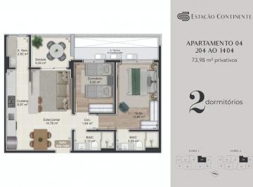 Apartamento · 74m² · 2 Quartos · 1 Vaga · Apartamento 2 quartos Campinas São José Estação Continente