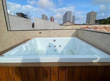 Casa · 133m² · 3 Quartos · 2 Vagas · Espaçosa Casa Geminada 3 Quartos em Caiçara, Praia Grande - R$800 mil