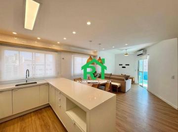 Sala · Apartamento à beira mar com 3 quartos (1 suíte), 2 vagas e lazer à venda no Tombo, Guarujá