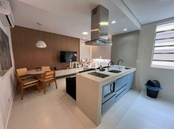 Apartamento · 58m² · 1 Quarto · 1 Vaga · Apartamento mobiliado com vista ao mar em Ponta da Praia, Santos – 58 m²