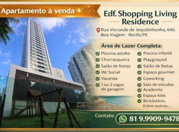 Apartamento de 3 quartos, Recife · APARTAMENTO À VENDA NO SHOPPING LIVING RESIDENCE EM BOA VIAGEM-RECIFE/PE
