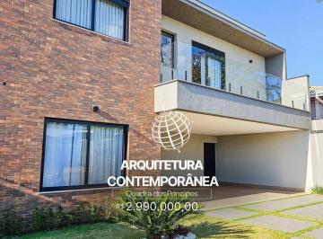 6630f87f42005a6c9f8f4af019fa2cb06da64cb0 · Casa com 4 suítes à venda, 380 m² de terreno por R$ 2.990.000 - Residencial Quadra dos Príncipes - A