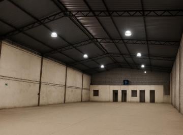 Vista entrada · Galpão 432 m² versátil – Pé direito alto – Energia própria – Anel Rodoviário (BH