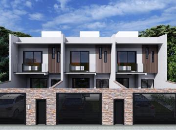 Casa · 125m² · 2 Quartos · 1 Vaga · Sobrado Geminado com 1 suíte + 2 dormitórios á 400 metros do mar - Itacolomi - B