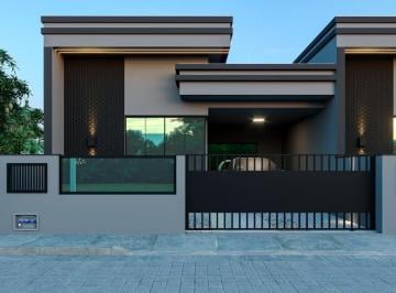 Casa · 76m² · 1 Quarto · 1 Vaga · Casa Geminada com 1 suíte + 1 dormitório - Itacolomi - Balneário Piçarras - SC
