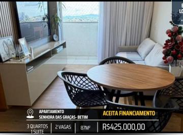 Apartamento · 87m² · 3 Quartos · 2 Vagas · APARTAMENTO EM TORRE UNICA 3 QUARTOS COM SUITE - SENHORA DAS GRAÇAS - EXCELENTE LOCALIZAÇÃO