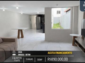 Casa · 130m² · 3 Quartos · 3 Vagas · CASA 3 QUARTOS COM SUÍTE MASTER, CLOSET, QUINTAL E 3 VAGAS NO BAIRRO ANGOLA EM BETIM