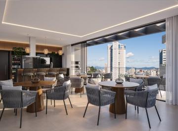 Espaço grill do rooftop, aberto para a vista da cidade (imagem ilustrativa) · Apartamento com 66,90 m², 2 dormitórios e varanda gourmet no Seventy