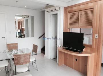 Apartamento · 50m² · 1 Quarto · 1 Vaga · Duplex para Locação - Indianópolis | Totalmente Mobiliado A 550 metros do metrô Moema