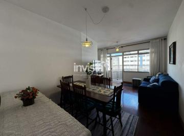 Apartamento · 80m² · 2 Quartos · 1 Vaga · Apartamento 2 Dormitórios Mobiliado em Gonzaga, Santos – 80 m² para Aluguel