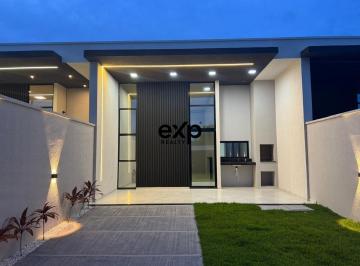 Casa · 108m² · 3 Quartos · 3 Vagas · Casa Contemporânea na Sapiranga: com 3 Suítes, Área Gourmet e 3 Vagas | Localização Privilegiada na 