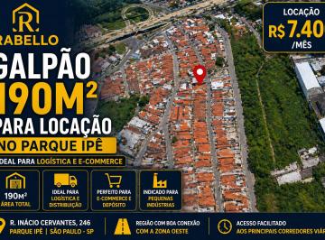 Comercial , São Paulo · Galpão 190m² para Locação no Parque Ipê | Ideal para Logística e E-commerce | R$ 7.400/mês