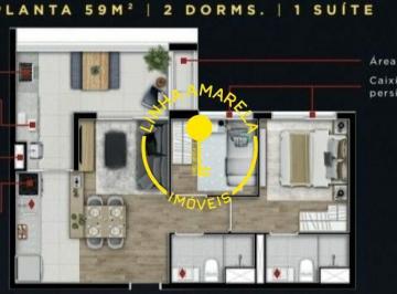 Apartamento · 59m² · Apartamento com 59m² varanda e area de lazer com diversas opções
