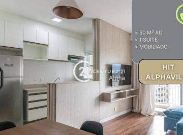 2f76c03b5d8da04f228f6afdc1c9e934b0d78040 · Apartamento para alugar, 50 m² por R$ 5.257,50/mês - Alphaville - Barueri/SP