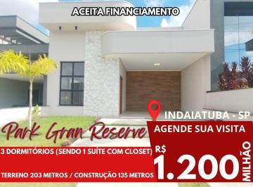 Casa de 3 quartos, Indaiatuba · Casa Térrea Com 3 Dormitórios A Venda No Condomínio Gran Reserve - Indaiatuba - SP!