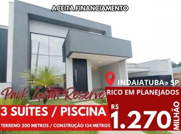 Casa de 3 quartos, Indaiatuba · Casa A Venda Com 3 Suítes e Repleta De Armários Planejados - Gran Reserve - Indaiatuba - SP!