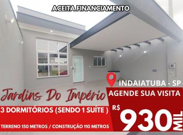 Casa de 3 quartos, Indaiatuba · Casa Nova E Térrea A Venda No Condomínio Jardins Do Império - Indaiatuba - SP!