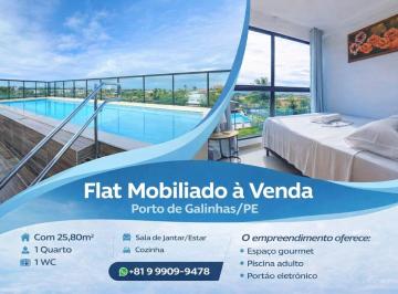 Apartamento de 1 quarto, Ipojuca · FLAT MOBILIADO À VENDA NO CUPE SUMMER EM PORTO DE GALINHAS/PE
