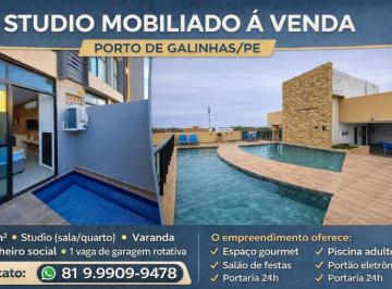 Apartamento de 1 quarto, Ipojuca · STUDIO MOBILIADO À VENDA NO RESERVA DO CUPE EM PORTO DE GALINHAS/PE