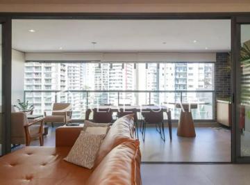 Apartamento · 141m² · 3 Quartos · 2 Vagas · Apartamento sofisticado à venda no Brooklin Paulista  141m², mobiliado, 3 suítes e 2 vagas!