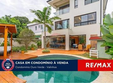 Casa · 432m² · 5 Quartos · 4 Vagas · Vende-se casa com 5 suítes, escritório, gourmet completo  - Condomínio Ouro Verde - Valinhos