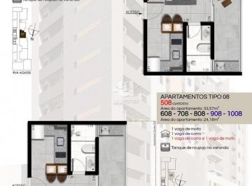 Apartamento · 24m² · 1 Quarto · 1 Vaga · Studios com lazer no rooftop, coworking, lavanderia OMO