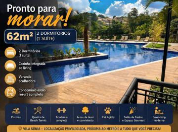 Apartamento de 2 quartos, São Paulo · Apartamento de 62 m² com 2 dormitórios, 3 banheiros e 1 suíte. A apenas 900 m da Estação Vila Sônia
