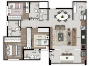 Apartamento · 104m² · 3 Quartos · 2 Vagas · Apartamento à venda em Campinas, Nova Campinas, com 3 quartos, com 104 m², Wide Nova Campinas