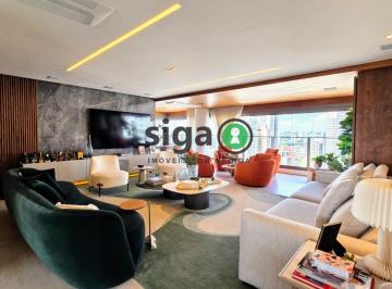 Apartamento · 232m² · 4 Quartos · 3 Vagas · Apartamento para Locação Mobiliado no Campo Belo,  4 suítes 3 vagas e varanda gourmet