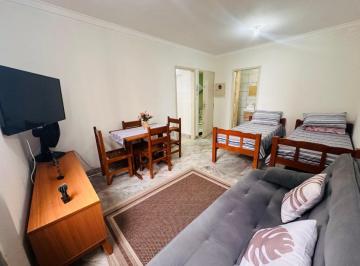 Apartamento · 30m² · 1 Quarto · 1 Vaga · Kitnete de 30 m² de área útil, VISTA MAR e MOBILIADA. Bairro: Vila Guilhermina.