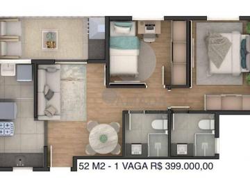 176cb1009d500babb6f47288174995d09a3891b5 · Apartamento com 2 quartos, sacada gourmet, 1 vaga à venda, 52 m² por R$ 399.000 - Cidade Patriarca -