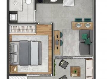 Planta 01 - 1 dorm 25,66m² · Garden em Vila Sônia São Paulo SP