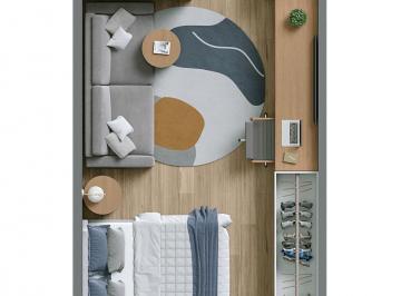 Planta - Studio 27m² · Studio em Campo Belo São Paulo SP