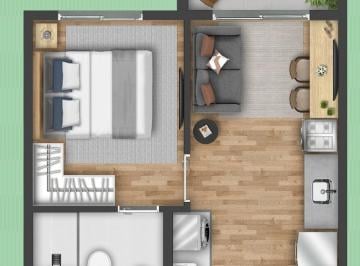 Planta 01 - 1 dorm 27m² · Apartamento em Campo Limpo São Paulo SP