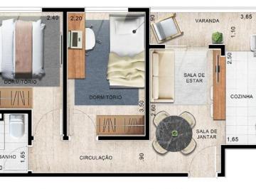 Planta 01 - 2 dorm 41,12m² · Apartamento em Parque Laguna Taboão da Serra SP
