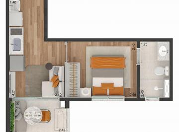 Planta 01 - 1 dorm 26m² · Garden em Brooklin Paulista São Paulo SP