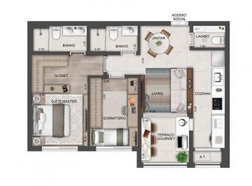 Planta 01 - 2 dorm 70m² · Cobertura Duplex em Brooklin Paulista São Paulo SP