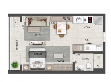 Planta 01 - 1 dorm 40m² - studio · Studio em Brooklin Paulista São Paulo SP