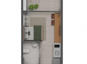 Planta 01 - 1 dorm 27m² - studio · Garden em Brooklin Novo São Paulo SP