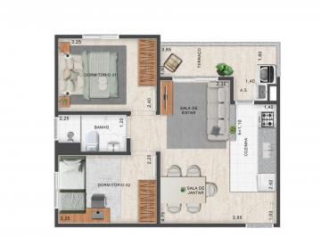 Planta 01 - 2 dorm 42m² · Apartamento em Cidade Intercap Taboão da Serra SP