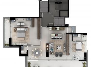 Planta 01 - 2 dorm 151m² - loft · Loft em Itaim Bibi São Paulo SP